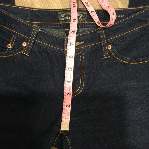 Seven7 flare dark denim jeans 29 Short - Picture 5 of 5